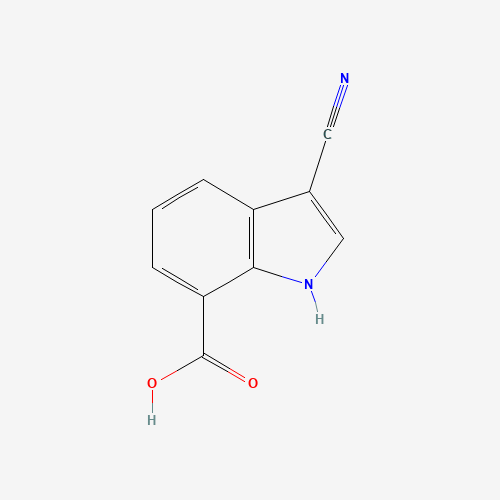 3-cyano-1H-indole-7-carboxylic acid (CAS: 443144-25-0) - Chemical Structure and Molecular Formula 