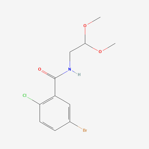 5-bromo-2-chloro-N-(2,2-dimethoxyethyl)benzamide (CAS: 477772-67-1) - Chemical Structure and Molecular Formula 