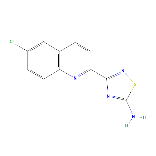3-(6-chloroquinolin-2-yl)-1,2,4-thiadiazol-5-amine (CAS: 1179359-77-3) - Chemical Structure and Molecular Formula 