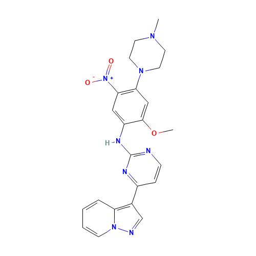 N-[2-methoxy-4-(4-methylpiperazin-1-yl)-5-nitrophenyl]-4-pyrazolo[1,5-a]pyridin-3-ylpyrimidin-2-amine (CAS: 1453199-61-5) - Related Chemical Product