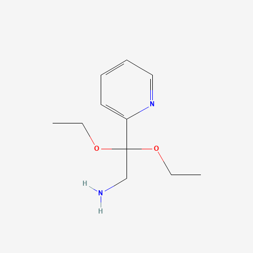 2,2-diethoxy-2-pyridin-2-ylethanamine (CAS: 74209-42-0) - Chemical Structure and Molecular Formula 
