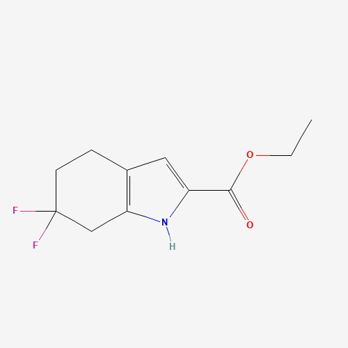 ethyl 6,6-difluoro-1,4,5,7-tetrahydroindole-2-carboxylate (CAS: 1433990-11-4) - Chemical Structure and Molecular Formula 