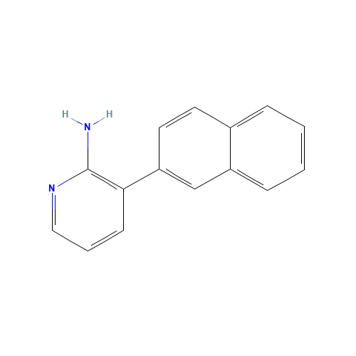 3-naphthalen-2-ylpyridin-2-amine (CAS: 1358545-76-2) - Chemical Structure and Molecular Formula 