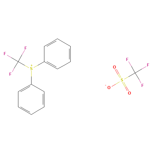 diphenyl(trifluoromethyl)sulfanium;trifluoromethanesulfonate (CAS: 147531-11-1) - Chemical Structure and Molecular Formula 