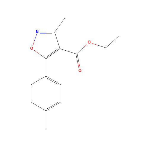 ethyl 3-methyl-5-(4-methylphenyl)-1,2-oxazole-4-carboxylate (CAS: 92248-58-3) - Chemical Structure and Molecular Formula 