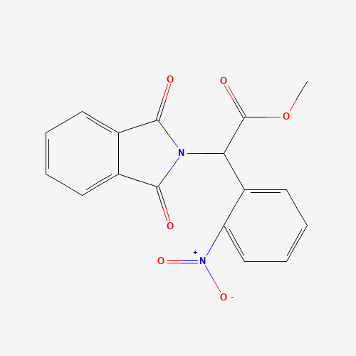 methyl 2-(1,3-dioxoisoindol-2-yl)-2-(2-nitrophenyl)acetate (CAS: 50381-55-0) - Chemical Structure and Molecular Formula 