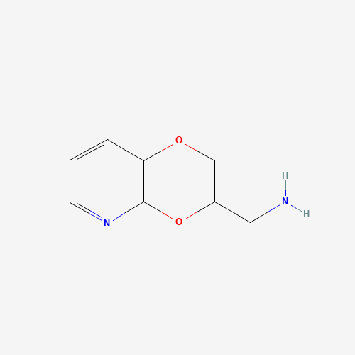 2,3-dihydro-[1,4]dioxino[2,3-b]pyridin-3-ylmethanamine (CAS: 158176-32-0) - Chemical Structure and Molecular Formula 