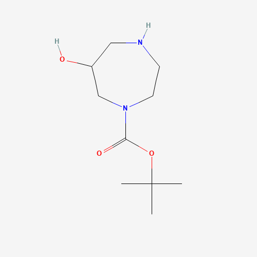 tert-butyl 6-hydroxy-1,4-diazepane-1-carboxylate (CAS: 956317-40-1) - Chemical Structure and Molecular Formula 