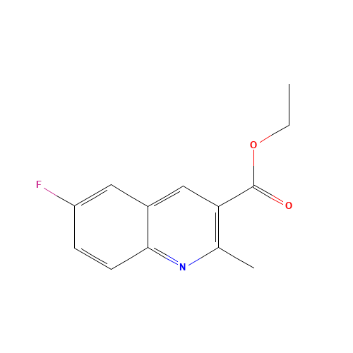 ethyl 6-fluoro-2-methylquinoline-3-carboxylate (CAS: 282540-26-5) - Chemical Structure and Molecular Formula 