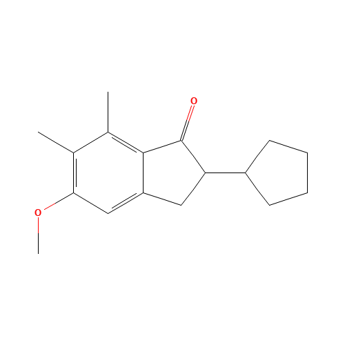 2-cyclopentyl-5-methoxy-6,7-dimethyl-2,3-dihydroinden-1-one (CAS: 41715-83-7) - Related Chemical Product
