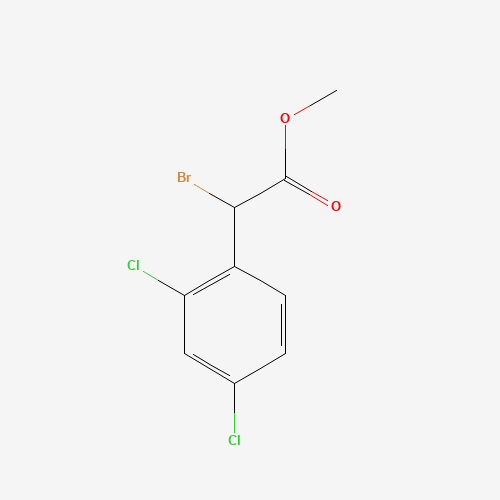 methyl 2-bromo-2-(2,4-dichlorophenyl)acetate (CAS: 4681-10-1) - Chemical Structure and Molecular Formula 