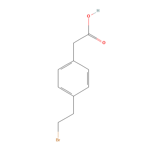 2-[4-(2-bromoethyl)phenyl]acetic acid (CAS: 67365-31-5) - Chemical Structure and Molecular Formula 