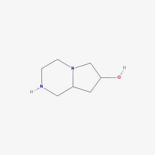 1,2,3,4,6,7,8,8a-octahydropyrrolo[1,2-a]pyrazin-7-ol (CAS: 96563-78-9) - Chemical Structure and Molecular Formula 