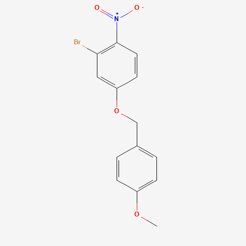 2-bromo-4-[(4-methoxyphenyl)methoxy]-1-nitrobenzene (CAS: 929095-68-1) - Chemical Structure and Molecular Formula 
