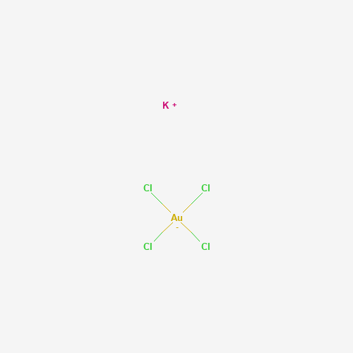 potassium;tetrachlorogold(1-) (CAS: 13682-61-6) - Chemical Structure and Molecular Formula 