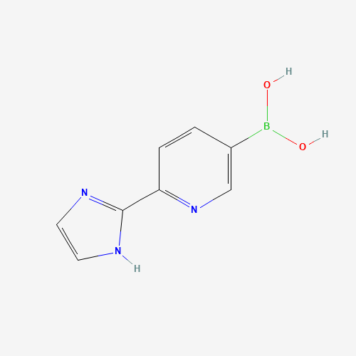 [6-(1H-imidazol-2-yl)pyridin-3-yl]boronic acid (CAS: 883231-10-5) - Chemical Structure and Molecular Formula 