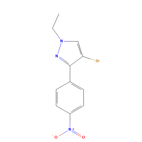 4-bromo-1-ethyl-3-(4-nitrophenyl)pyrazole (CAS: 942920-12-9) - Chemical Structure and Molecular Formula 