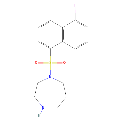 1-(5-iodonaphthalen-1-yl)sulfonyl-1,4-diazepane (CAS: 109376-83-2) - Chemical Structure and Molecular Formula 