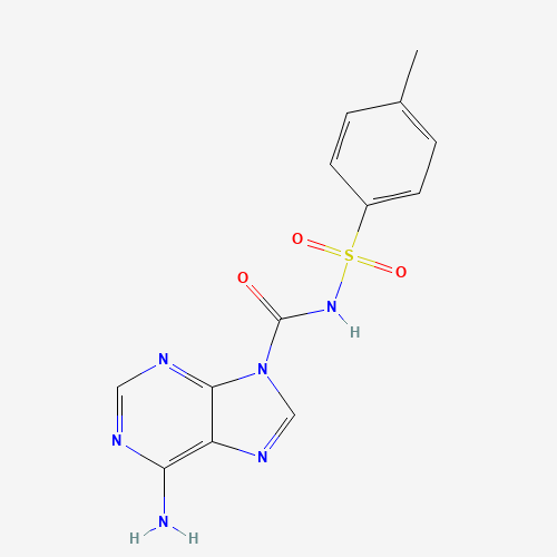6-amino-N-(4-methylphenyl)sulfonylpurine-9-carboxamide (CAS: 401937-84-6) - Chemical Structure and Molecular Formula 
