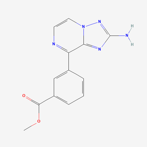 methyl 3-(2-amino-[1,2,4]triazolo[1,5-a]pyrazin-8-yl)benzoate (CAS: 1360612-90-3) - Chemical Structure and Molecular Formula 