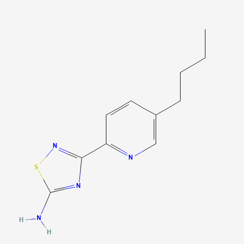 3-(5-butylpyridin-2-yl)-1,2,4-thiadiazol-5-amine (CAS: 1179360-62-3) - Chemical Structure and Molecular Formula 