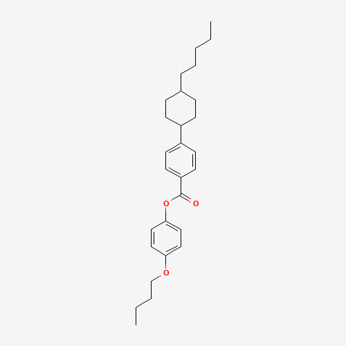 (4-butoxyphenyl) 4-(4-pentylcyclohexyl)benzoate (CAS: 84600-98-6) - Chemical Structure and Molecular Formula 
