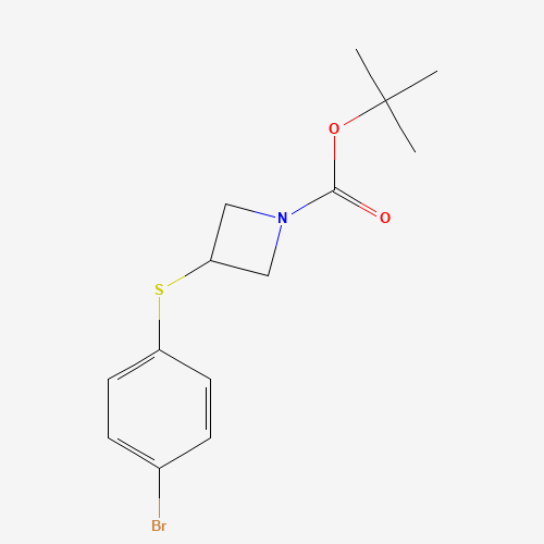 tert-butyl 3-(4-bromophenyl)sulfanylazetidine-1-carboxylate (CAS: 1002355-69-2) - Chemical Structure and Molecular Formula 