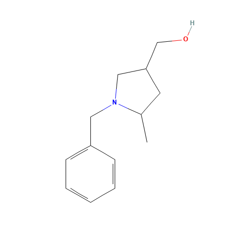(1-benzyl-5-methylpyrrolidin-3-yl)methanol (CAS: 1224433-86-6) - Chemical Structure and Molecular Formula 