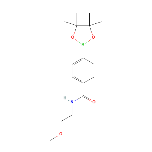 N-(2-methoxyethyl)-4-(4,4,5,5-tetramethyl-1,3,2-dioxaborolan-2-yl)benzamide (CAS: 1073353-60-2) - Chemical Structure and Molecular Formula 