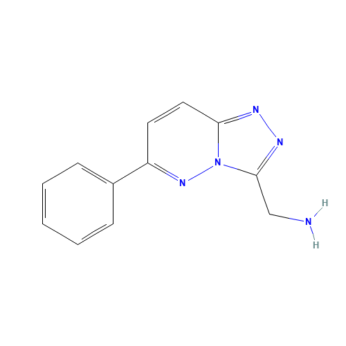 (6-phenyl-[1,2,4]triazolo[4,3-b]pyridazin-3-yl)methanamine (CAS: 1002310-51-1) - Chemical Structure and Molecular Formula 
