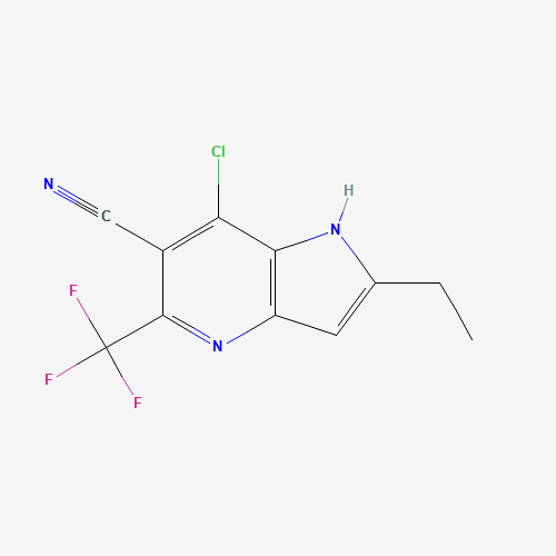 7-chloro-2-ethyl-5-(trifluoromethyl)-1H-pyrrolo[3,2-b]pyridine-6-carbonitrile (CAS: 1260897-26-4) - Related Chemical Product