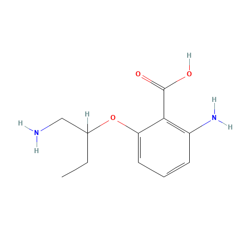 2-amino-6-(1-aminobutan-2-yloxy)benzoic acid (CAS: 878156-16-2) - Chemical Structure and Molecular Formula 