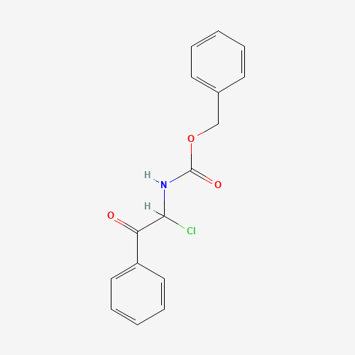 benzyl N-(1-chloro-2-oxo-2-phenylethyl)carbamate (CAS: 54167-78-1) - Chemical Structure and Molecular Formula 