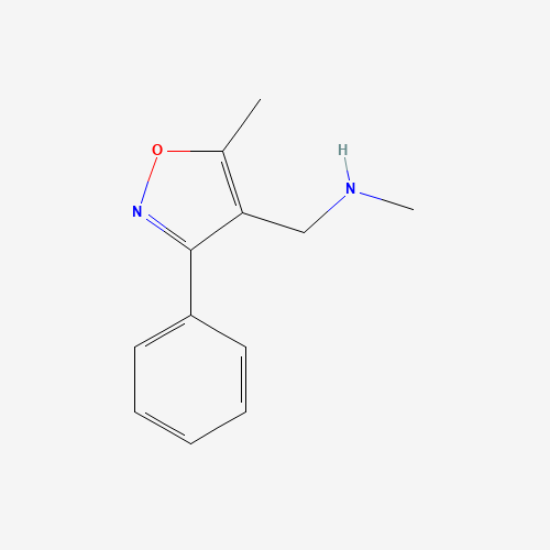 N-methyl-1-(5-methyl-3-phenyl-1,2-oxazol-4-yl)methanamine (CAS: 857283-57-9) - Chemical Structure and Molecular Formula 