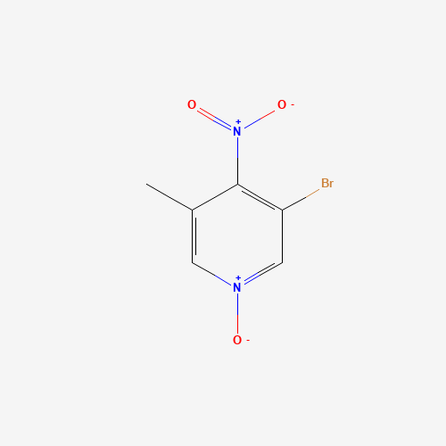 3-bromo-5-methyl-4-nitro-1-oxidopyridin-1-ium (CAS: 97944-38-2) - Chemical Structure and Molecular Formula 