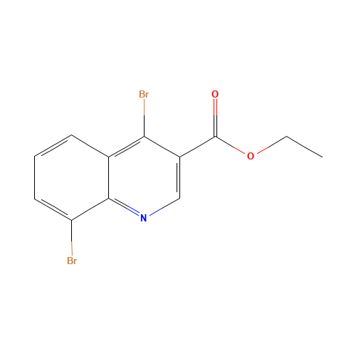 ethyl 4,8-dibromoquinoline-3-carboxylate (CAS: 1242260-69-0) - Chemical Structure and Molecular Formula 