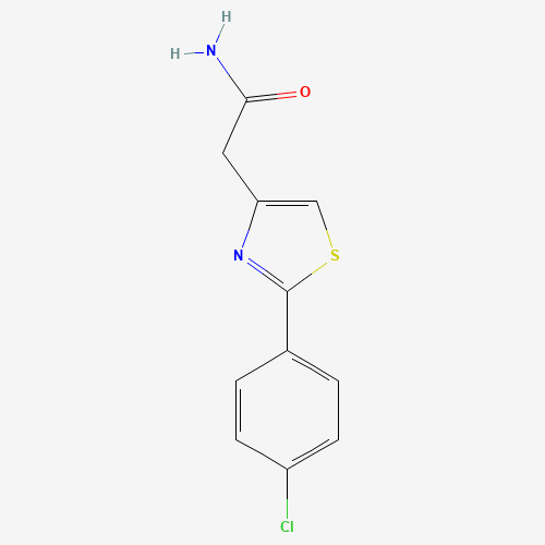 2-[2-(4-chlorophenyl)-1,3-thiazol-4-yl]acetamide (CAS: 17969-36-7) - Chemical Structure and Molecular Formula 