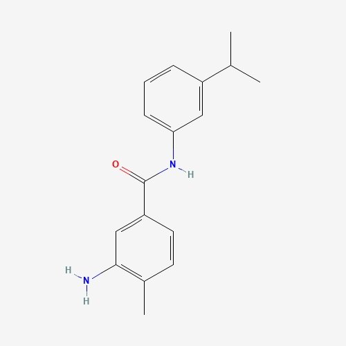 3-amino-4-methyl-N-(3-propan-2-ylphenyl)benzamide (CAS: 870221-09-3) - Chemical Structure and Molecular Formula 