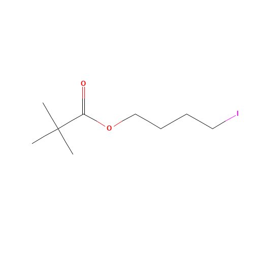 4-iodobutyl 2,2-dimethylpropanoate (CAS: 82131-05-3) - Chemical Structure and Molecular Formula 
