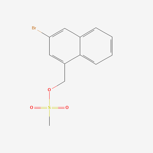 (3-bromonaphthalen-1-yl)methyl methanesulfonate (CAS: 1266728-15-7) - Chemical Structure and Molecular Formula 