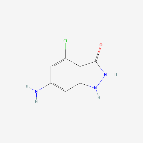 6-amino-4-chloro-1,2-dihydroindazol-3-one (CAS: 91775-38-1) - Chemical Structure and Molecular Formula 