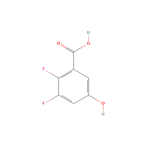 2,3-difluoro-5-hydroxybenzoic acid (CAS: 749230-51-1) - Chemical Structure and Molecular Formula 