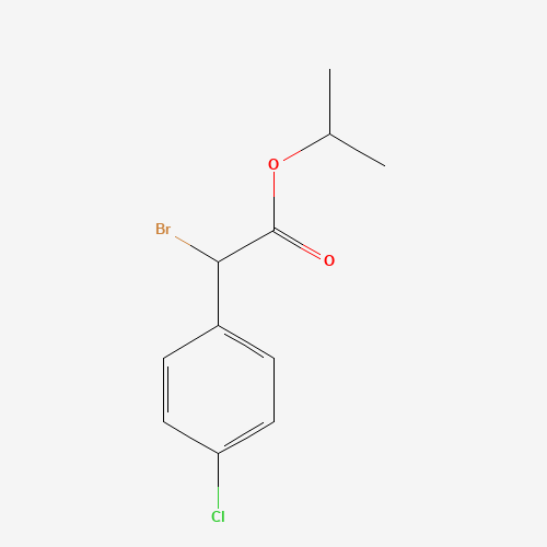 propan-2-yl 2-bromo-2-(4-chlorophenyl)acetate (CAS: 103807-49-4) - Chemical Structure and Molecular Formula 
