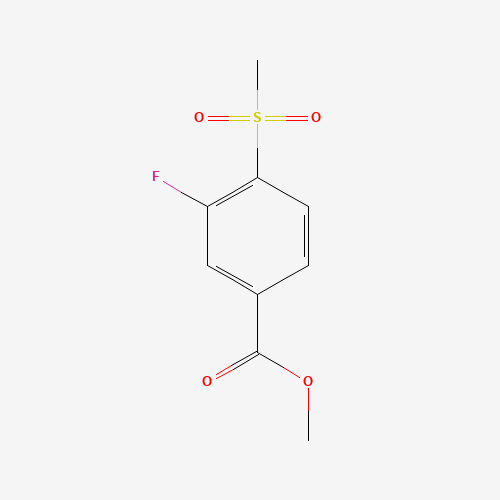 methyl 3-fluoro-4-methylsulfonylbenzoate (CAS: 1215074-49-9) - Chemical Structure and Molecular Formula 