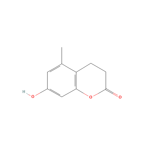 7-hydroxy-5-methyl-3,4-dihydrochromen-2-one (CAS: 55052-60-3) - Chemical Structure and Molecular Formula 