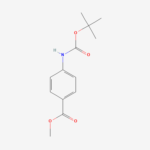 methyl 4-[(2-methylpropan-2-yl)oxycarbonylamino]benzoate (CAS: 164596-20-7) - Chemical Structure and Molecular Formula 