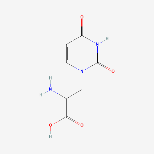 2-amino-3-(2,4-dioxopyrimidin-1-yl)propanoic acid (CAS: 19772-76-0) - Chemical Structure and Molecular Formula 