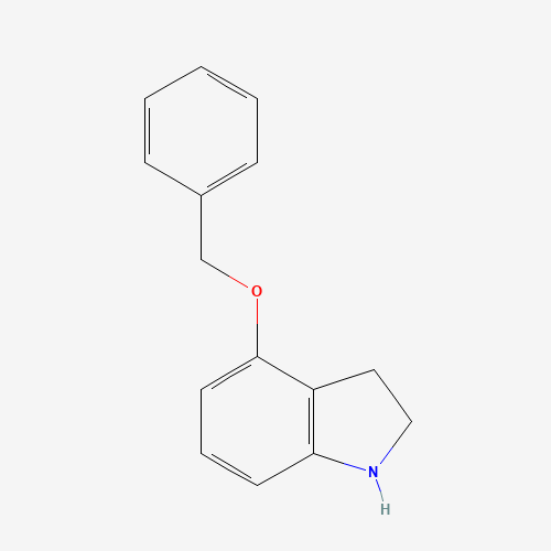 4-phenylmethoxy-2,3-dihydro-1H-indole (CAS: 885278-77-3) - Chemical Structure and Molecular Formula 