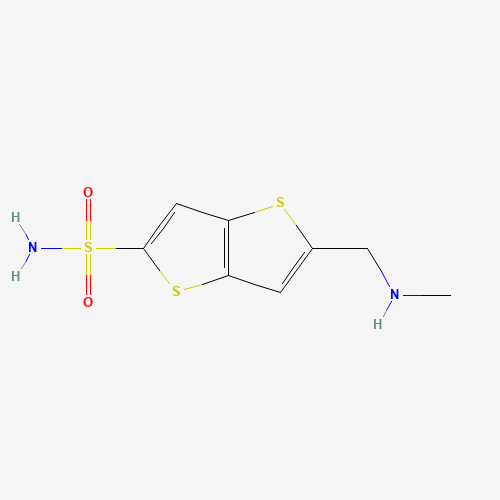 2-(methylaminomethyl)thieno[3,2-b]thiophene-5-sulfonamide (CAS: 127025-27-8) - Chemical Structure and Molecular Formula 