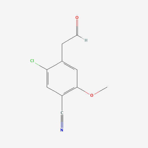 5-chloro-2-methoxy-4-(2-oxoethyl)benzonitrile (CAS: 1374357-80-8) - Chemical Structure and Molecular Formula 